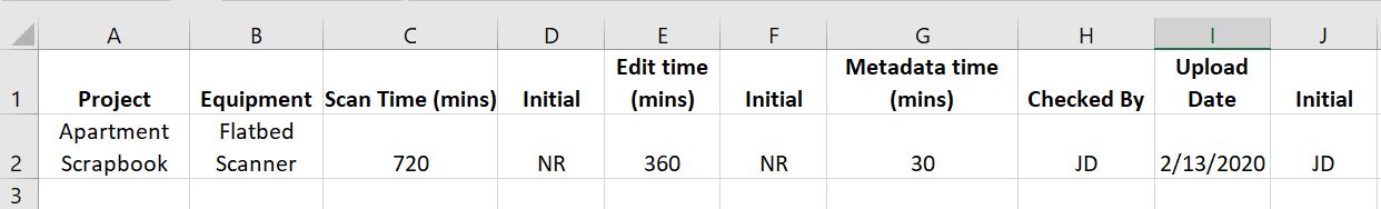 Library Time Sheet
